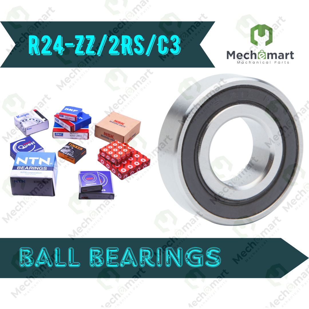 R24-2Z/2RS C3 Miniature Deep Groove Ball Bearings 1.5000x2.6250x0.5625 mm