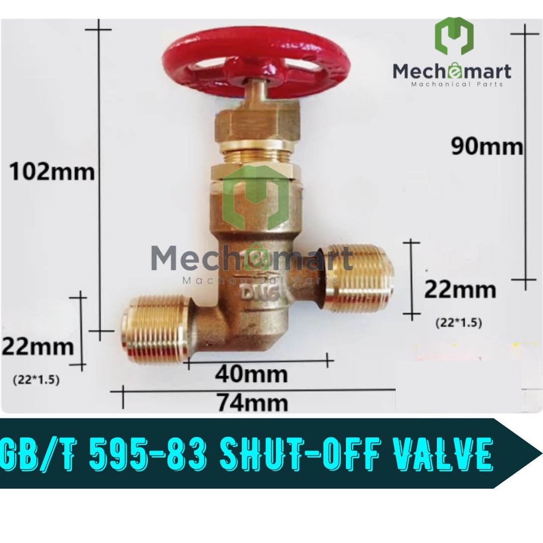 MARIN SHUT-OFF VALVE BRONZE GB595-83 DN 6 TYPE A 22mm X 1.5  WORKING PRESSURE 100 BAR