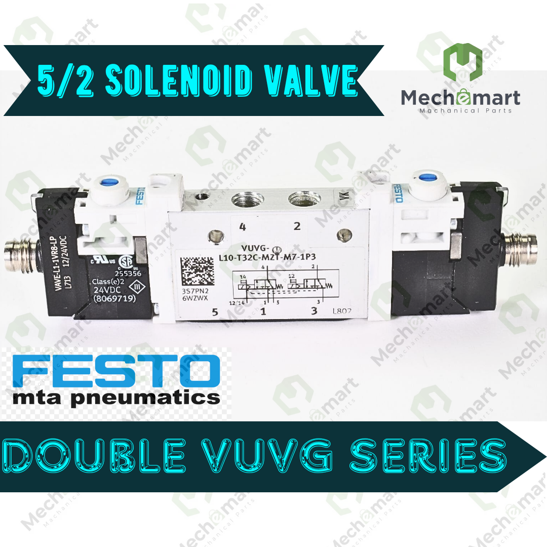 Festo 5/2 Double Solenoid Pilot Valve VUVG Series