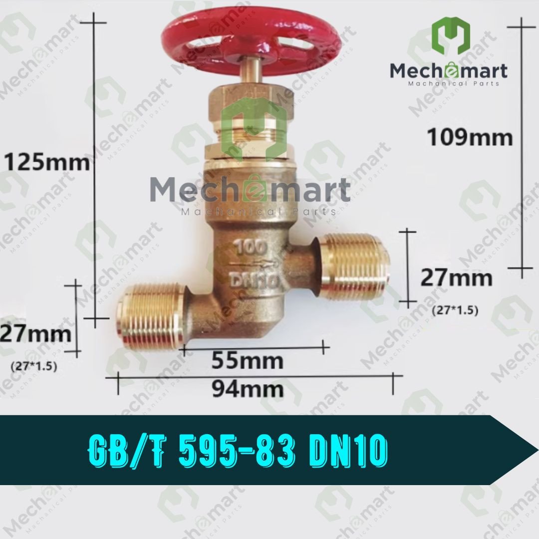 MARIN SHUT-OFF VALVE BRONZE GB595-83 DN 10 TYPE A 27mm X 1.5  WORKING PRESSURE 100 BAR