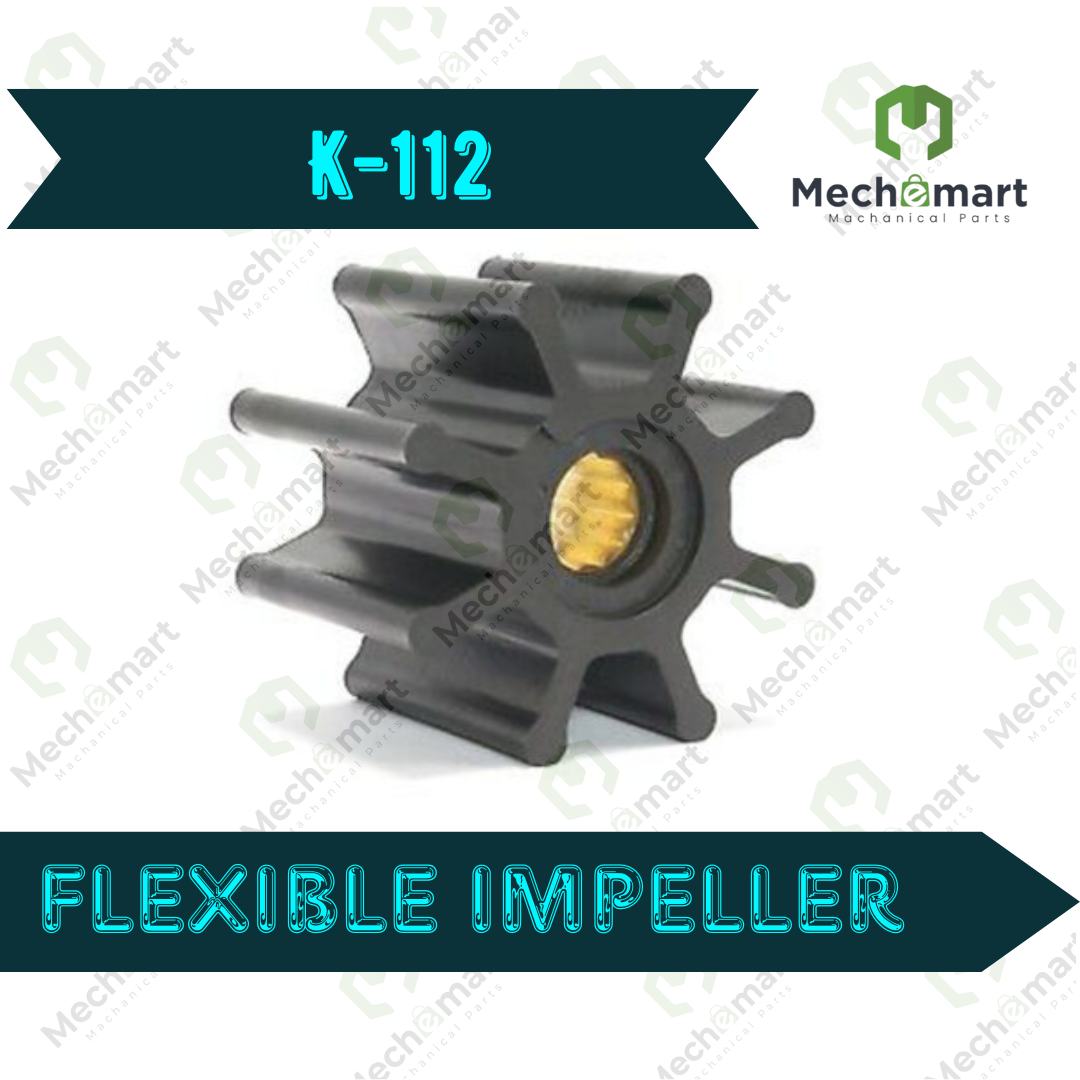K-112 Marine Flexible Impeller, Impeller Dia	65 mm Impeller Width	50 mm Shaft Dia	16 mm No. Of Blades	8
