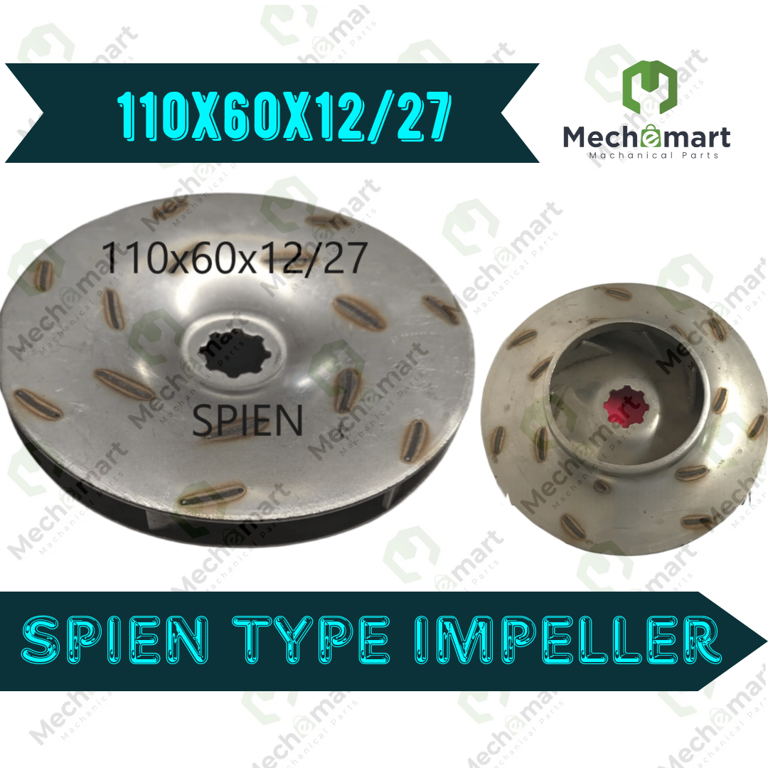 110x60x12/27 SS Impeller 20 Series Spien Type Replacement for GROUNDFOSS/LEO/Shakti