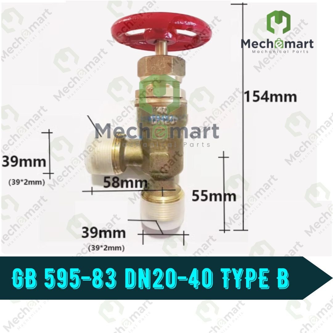 MARIN SHUT-OFF VALVE BRONZE GB595-83 DN20 TYPE B 39mm X 2  WORKING PRESSURE 40 BAR