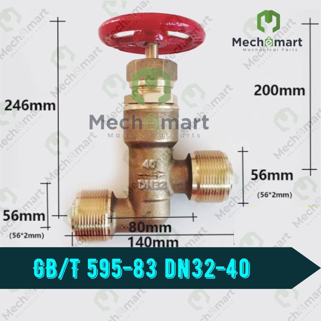 MARIN SHUT-OFF VALVE BRONZE GB595-83 DN 32 TYPE A 56mm X 2  WORKING PRESSURE 40 BAR