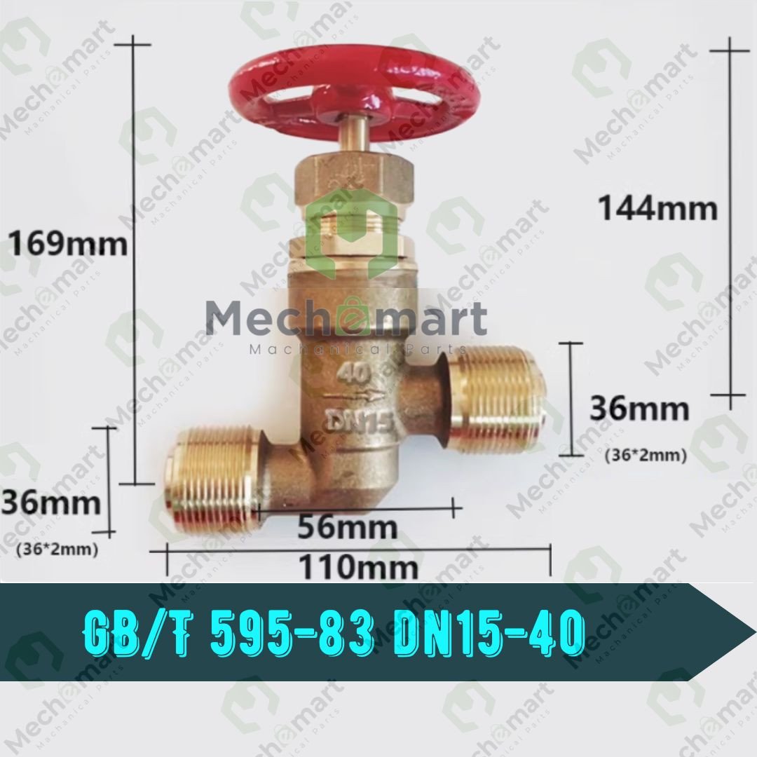 MARIN SHUT-OFF VALVE BRONZE GB595-83 DN 15 TYPE A 36mm X 2  WORKING PRESSURE 40 BAR