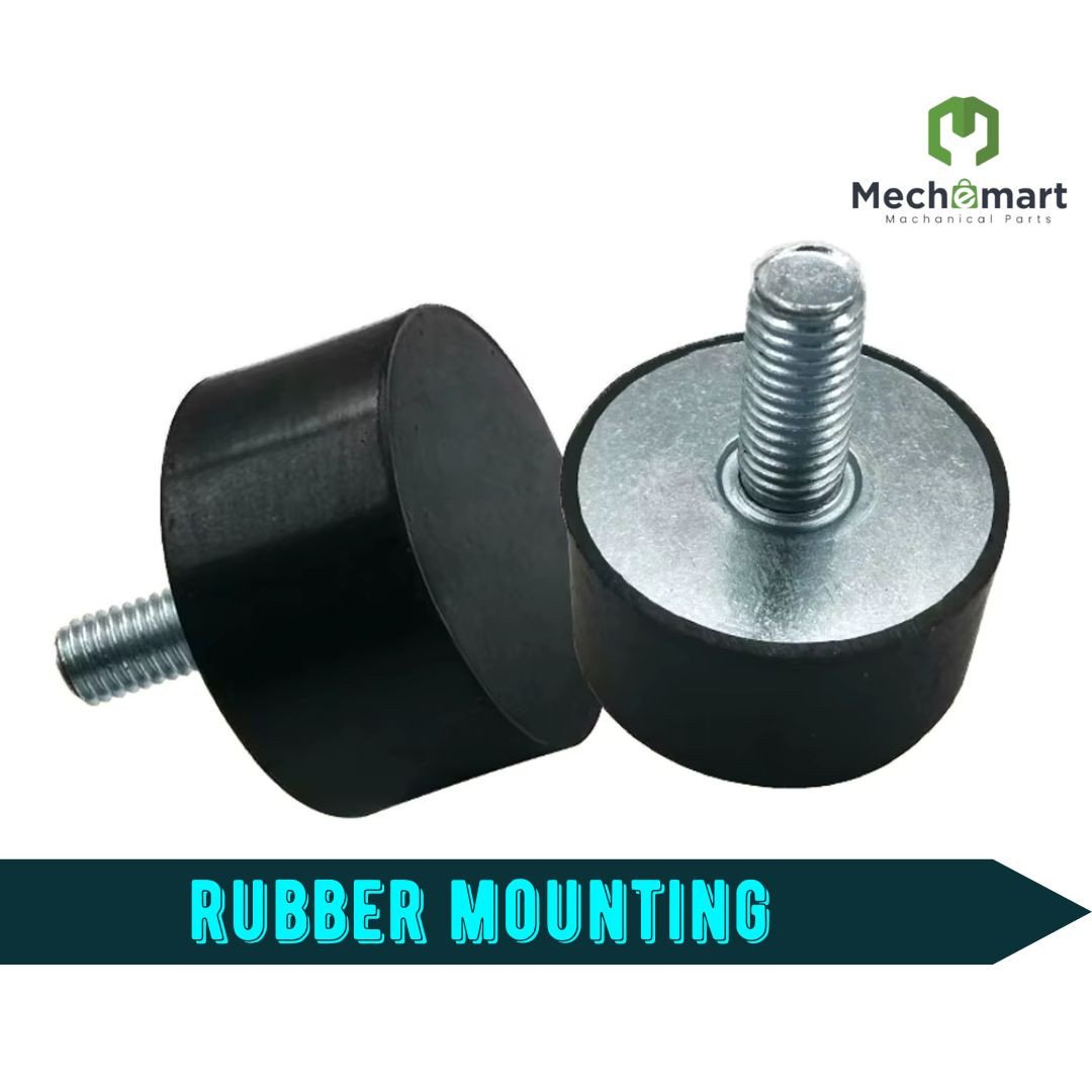 Anti-Vibration  Cylindrical Rubber Mount Single  Male Thread Stopper Type
